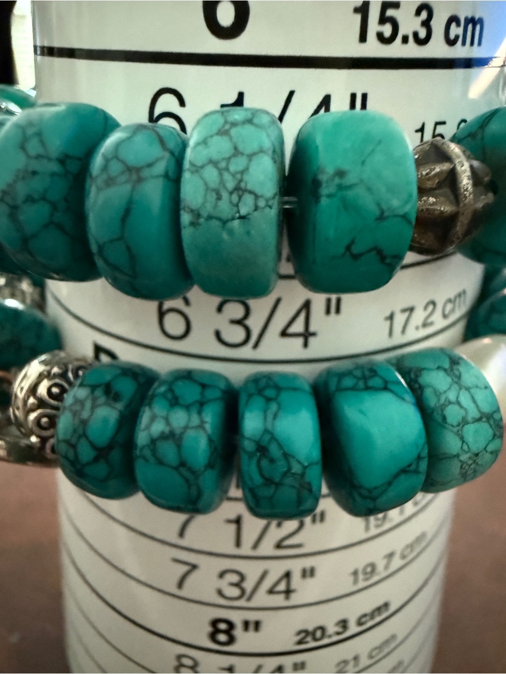 Buffalo Nickel Charm Bead Stretch Bracelet - Picture 5 of 5